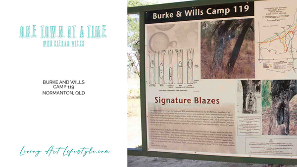 Proof of Life  Burke & Wills Camp 119 Gulf of Carpenteria QLD Explorers Historical Information Sign Blaze Trees