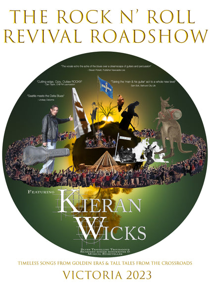 Kieran WIcks Rock n ROll REvival Roadshow Promotional Poster Victoria 2023