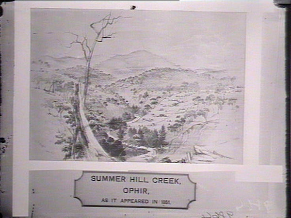 Summer Hill Creek, Ophir Goldmine as it appeared in 1851 - SLNSW