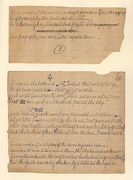 The Old Bark School By Henry Lawson Original Manuscript