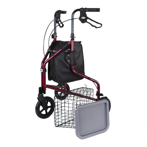 3 wheel mobility walker with basket