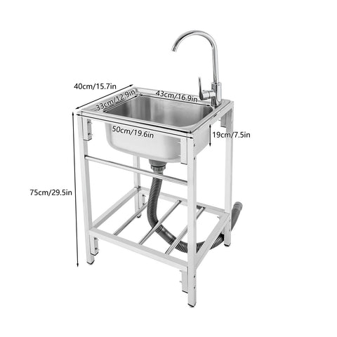 stainless steel utility tub sink