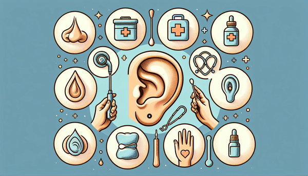 Illustration of various treatment options for itchy ears
