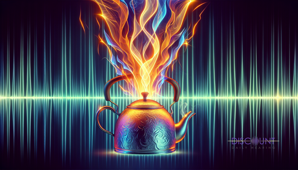 Illustration of a high-pitched ringing sound like a tea kettle