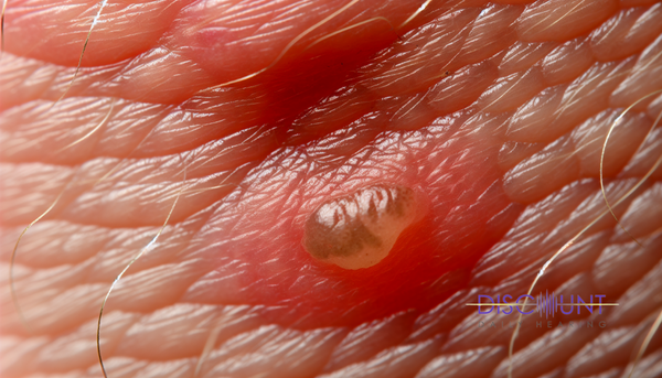 Photo of a mosquito bite on the skin