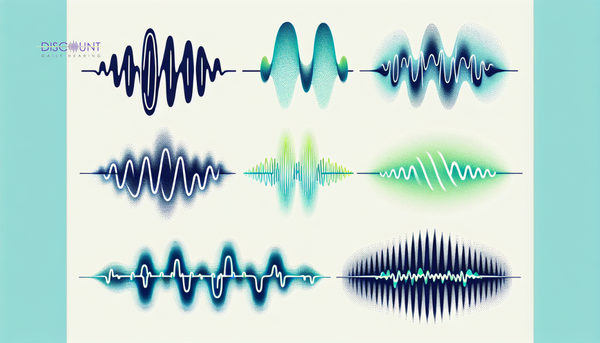 Illustration of various sound waves representing different tinnitus experiences