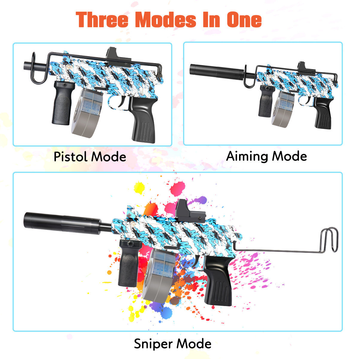 Gel Ball Blaster Three Modes In One