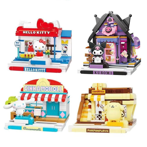 Sanrio Cute Street House Building Blocks Toy