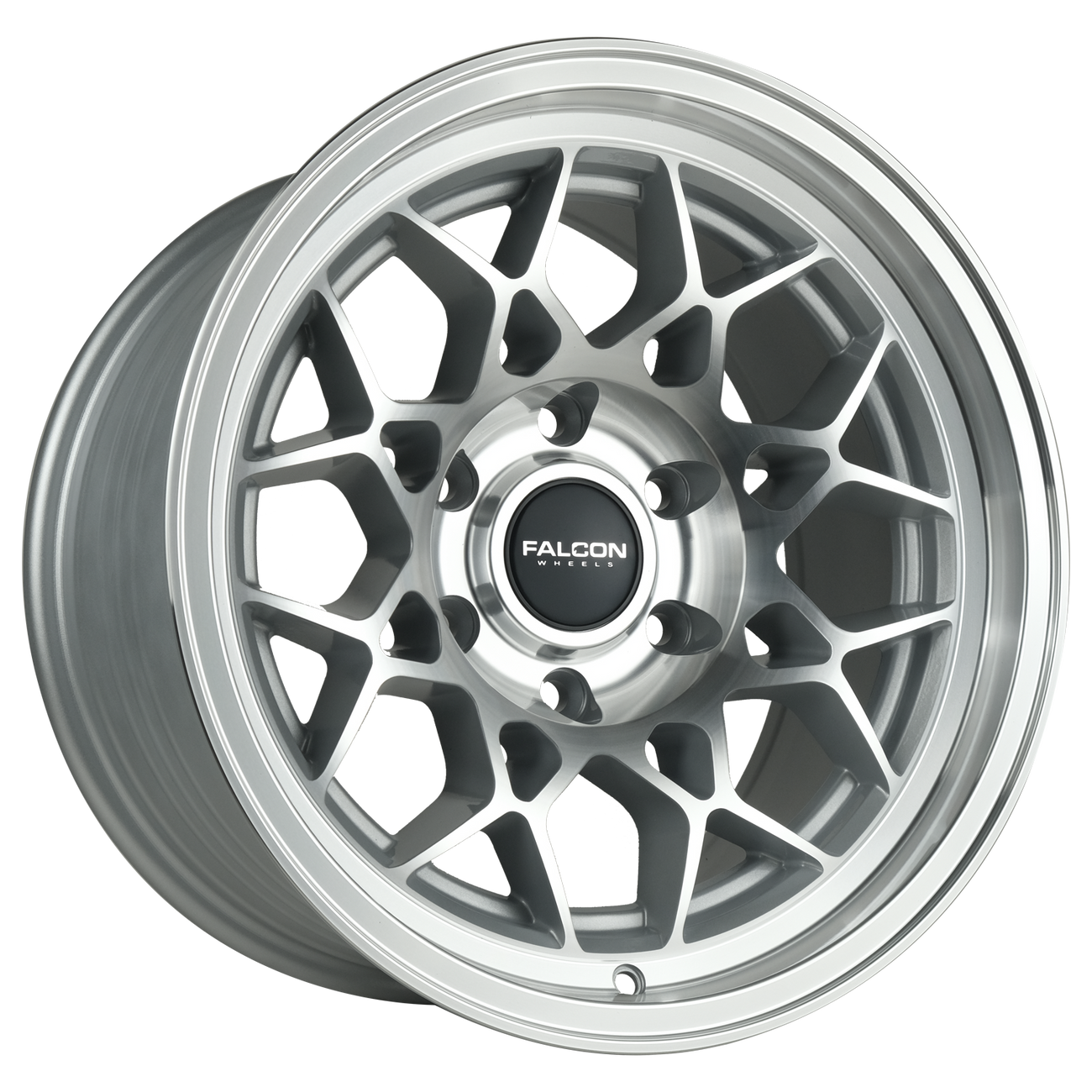 FALCON TX3 - EVO SILVER W/MACHINE FACE 6x139 0 OFFSET