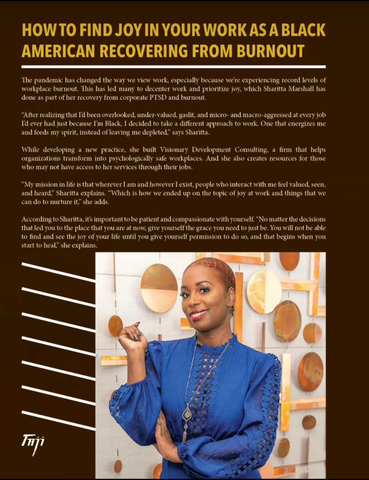 Sharitta Marshall Taji Magazine feature