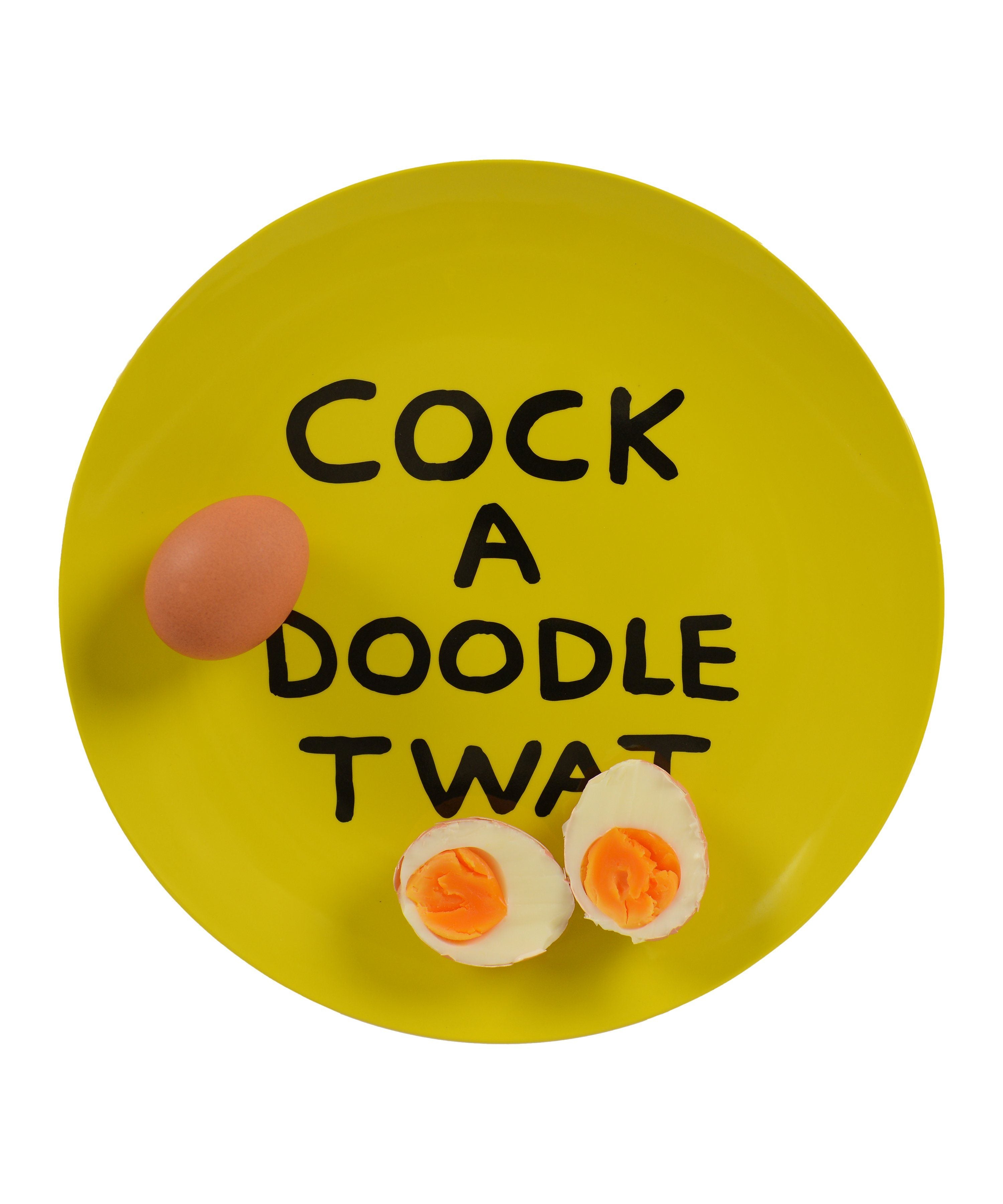 Cock A Doodle Melamine Plate x David Shrigley