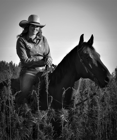 Haylee riding a horse