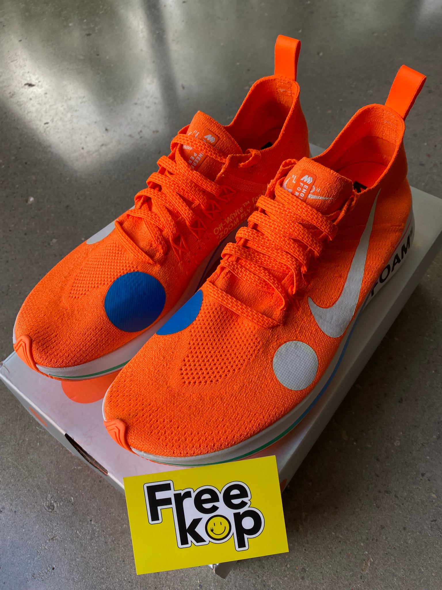 Off-White x Nike Fly Mercurial "Orange" Freekop