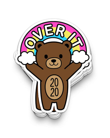 Over It Mood Bear Sticker