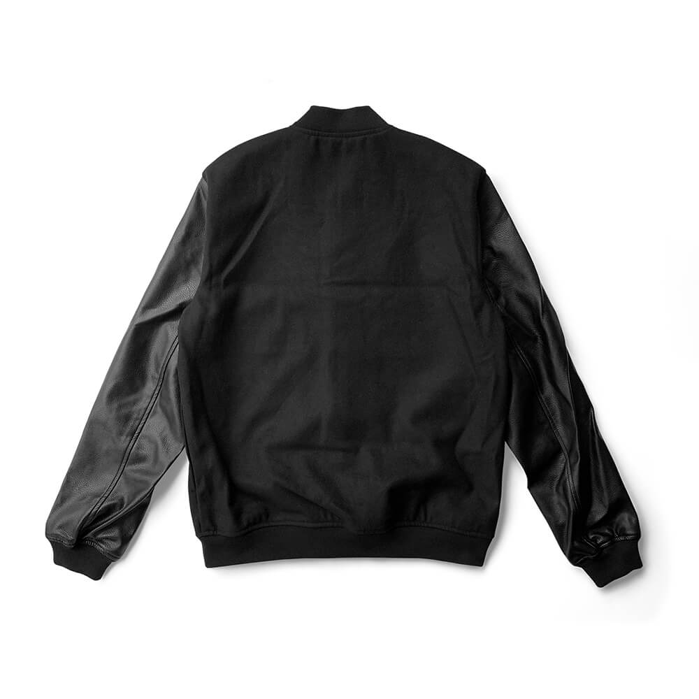 Green Varsity Jacket with Cream Leather Sleeves - Jack N Hoods | Jacks ...