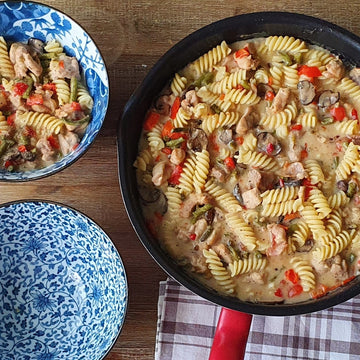 Creamy Chicken Mushroom Pasta Recipe