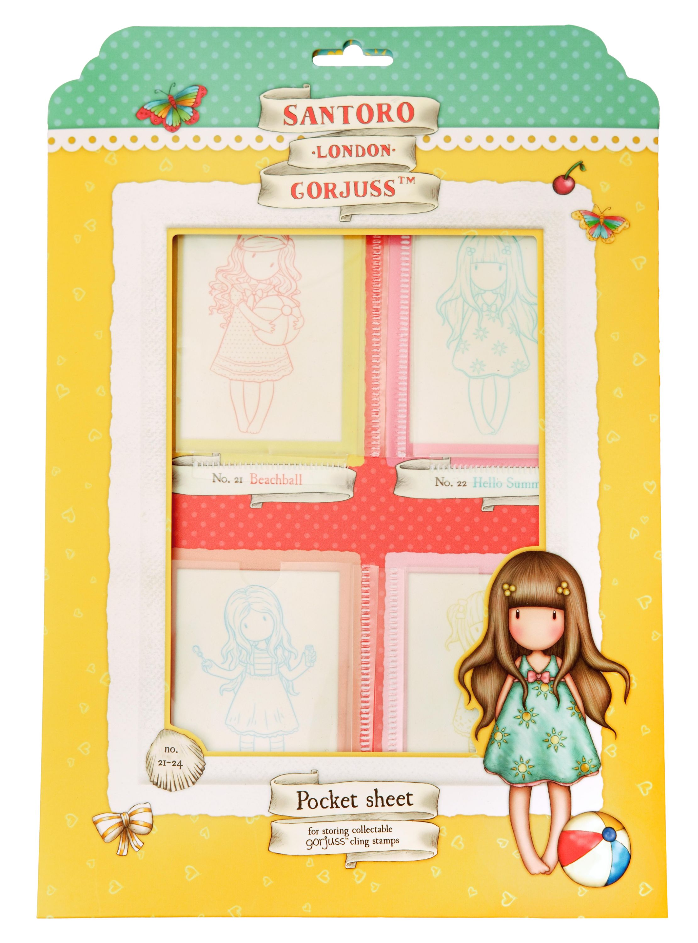 GORJUSS - SUMMER 2024 Mini Collection STORAGE SHEET for #21 - #24 Mini Stamps