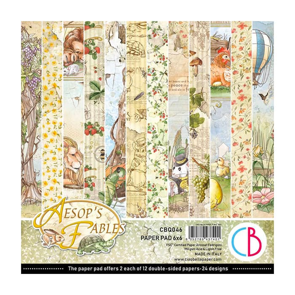 AESOP'S FABLES - CARDSTOCK 12X12 SCRAPBOOK PAPER SET - 12 DOUBLESIDED –  BARBS CRAFT DEPOT