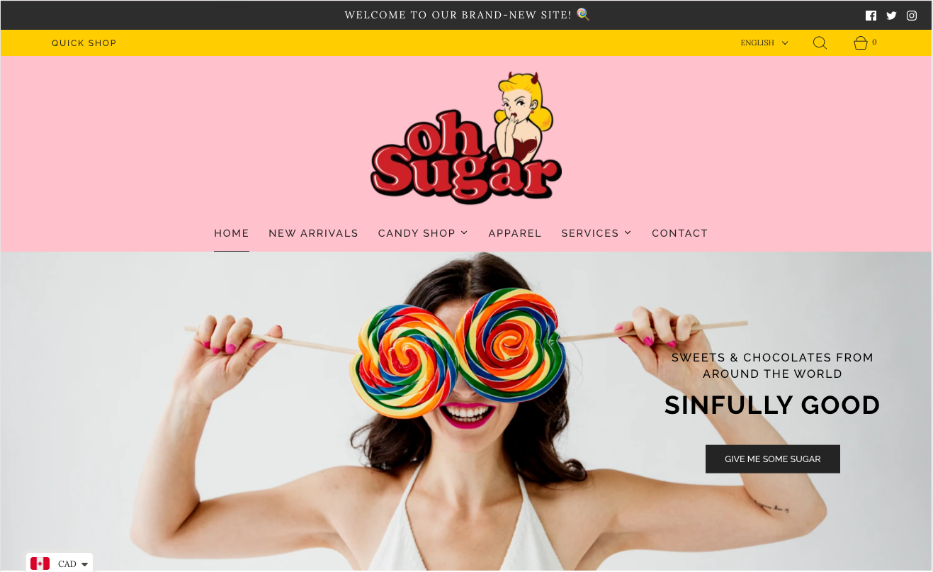 Oh Sugar website