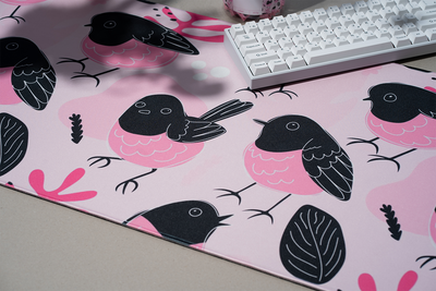 Pink Robin Deskmats