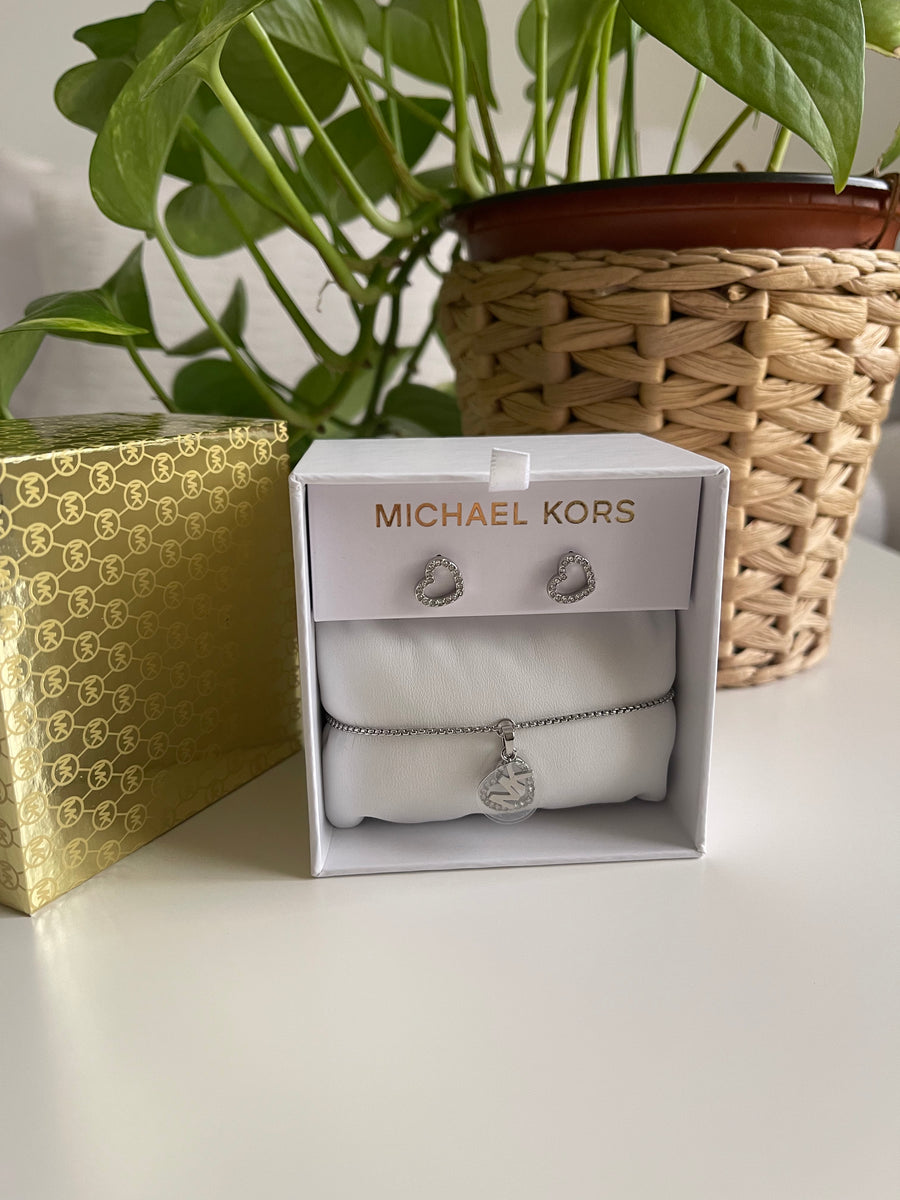 Michael kors earring with bracelet set -silver – UBrands