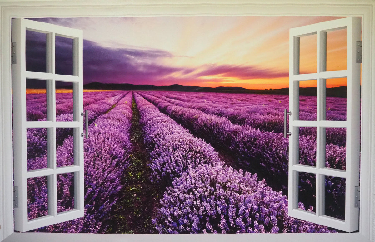 Window Full of Lavender&#39; Canvas | Nature | 36 in. x 24 in.