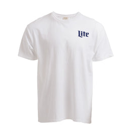 BACK Miller T-SHIRT WHITE Lite PRINT – LITE Shop LABEL