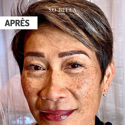 Photo après un microblading microshading par sobella paris