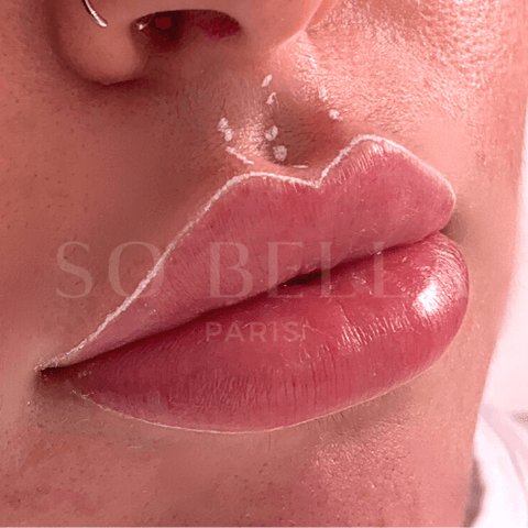 Foto de paso y proceso de unos labios de caramelo de sobella paris