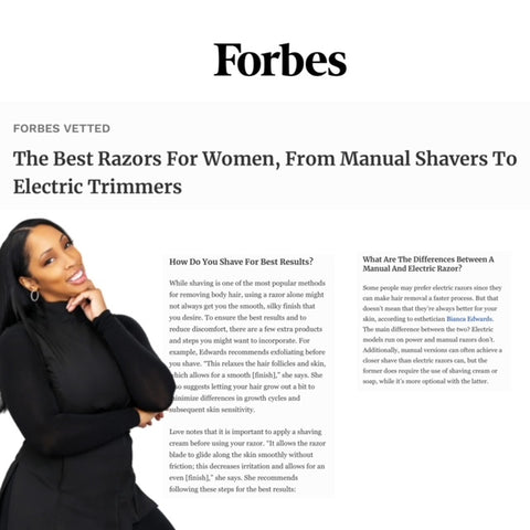 Forbes - Best Razors for Women Bianca Edwards