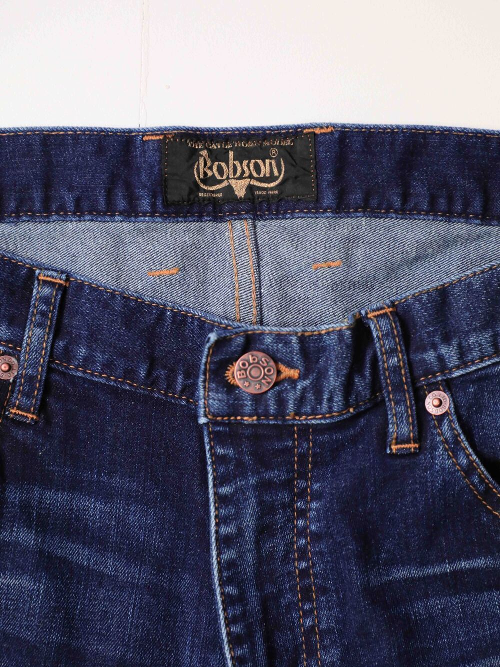 シューカットジーンズ インディゴブルーカラー Bobson Jeans