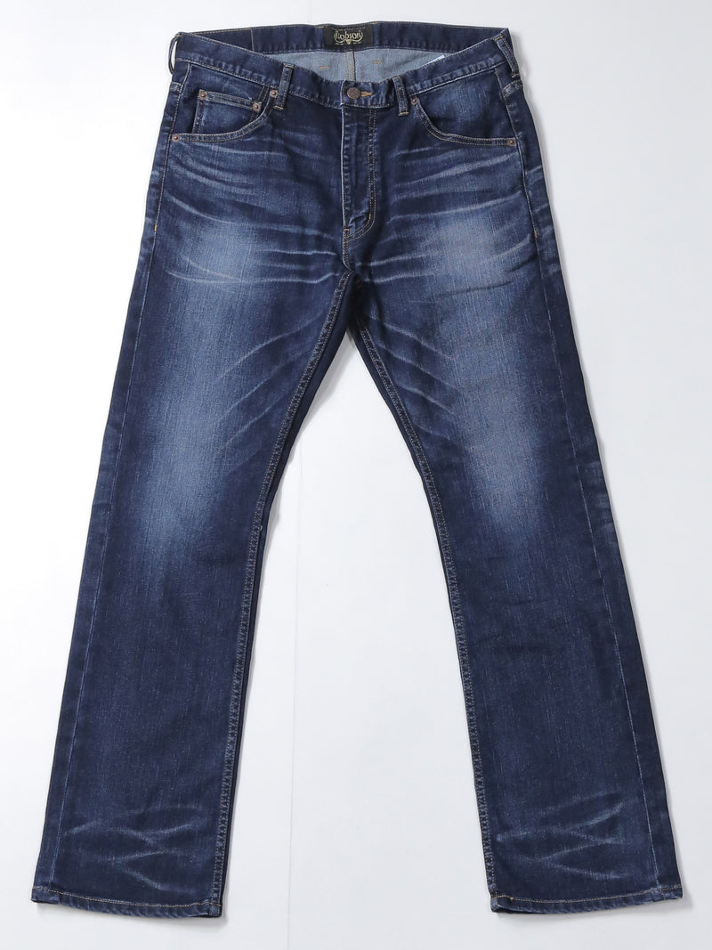 シューカットジーンズ インディゴブルーカラー Bobson Jeans