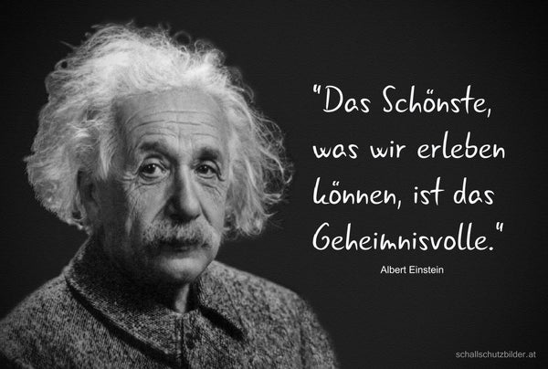 Schallschutzbild | "Das Schönste, was wir erleben können, ist das Geheimnisvolle"