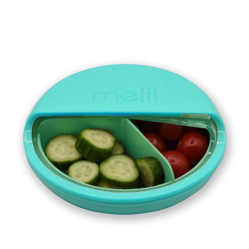 melii Snackle Box – Divided Snack Container, Food Storage for Kids,  Removable Dividers, Arts & Crafts, Beads, BPA-Free – 12 Compartments (Grey)