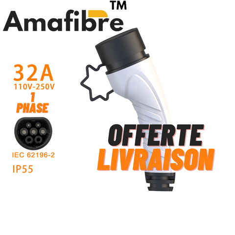 Adaptateur Prise Type 2 De Remplacement 1 Phase 32A