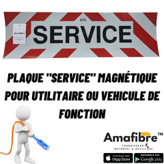 Plaque de signalisation magnétique « Service »