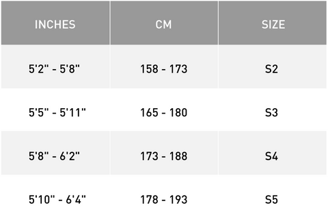 Specialized Size Chart NZ