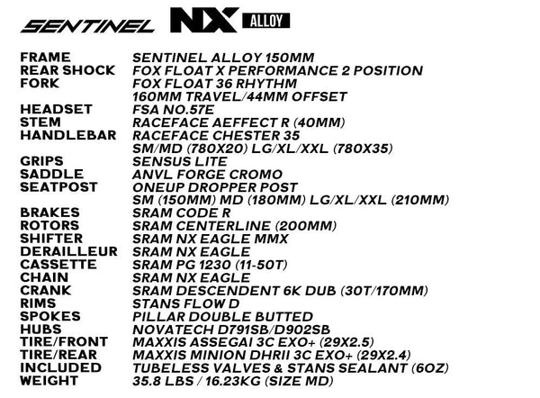 Sentinel Alloy NX NZ