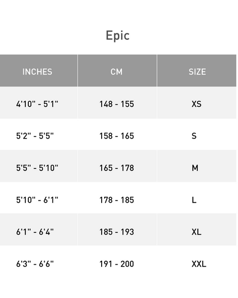 Specialized Epic Size Chart NZ