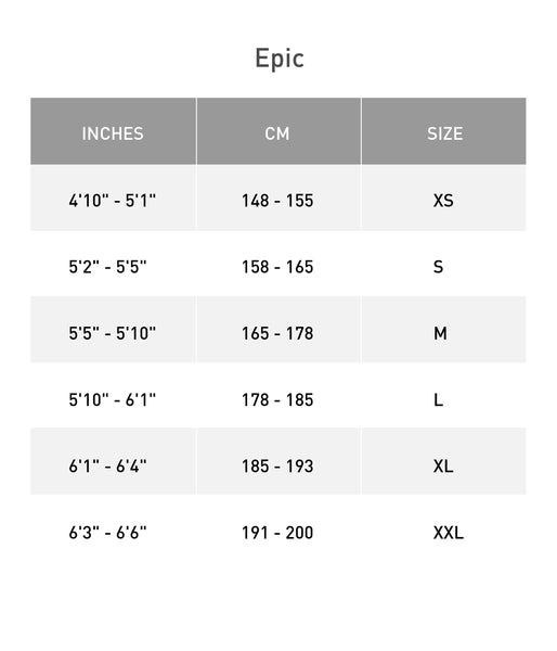 Specialized Epic Evo Size Chart