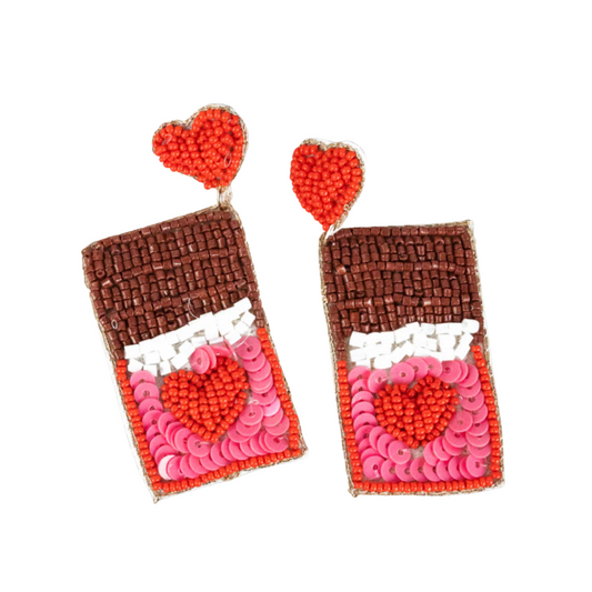 Chocolate Lover Seed Bead Earrings