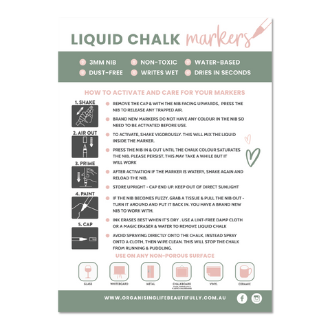 Liquid chalk user guide