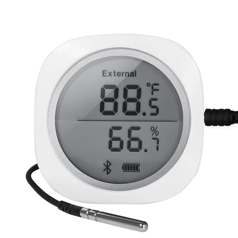 SwitchBot Thermometer & Hygrometer, Smart Bluetooth Temperature Humidity  Sensor, 2.1 LCD Display, White 