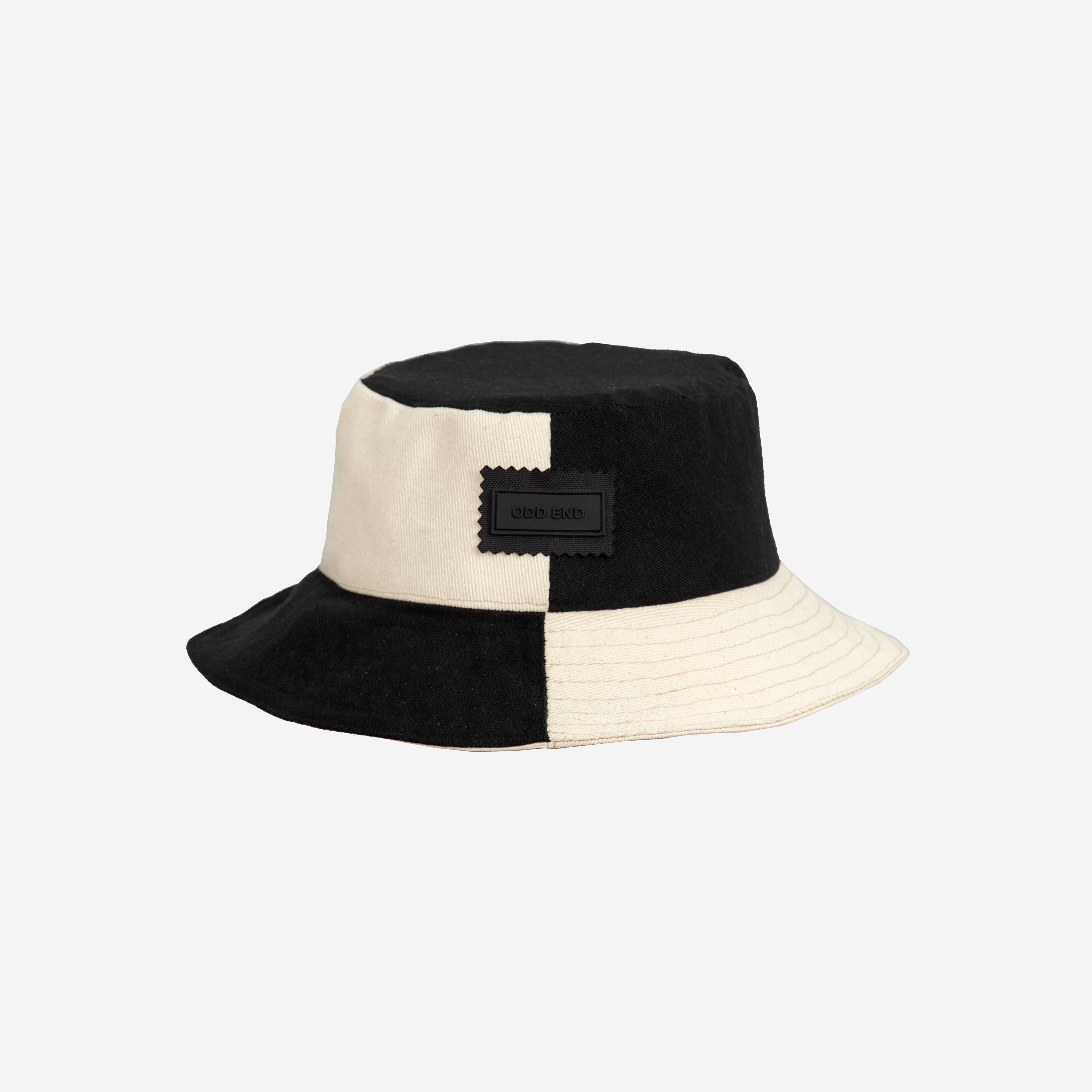 reversible bucket hat black and white