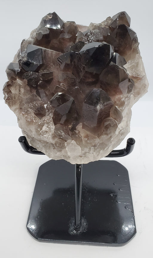 Smoky Quartz Cluster on Stand-Statement Piece