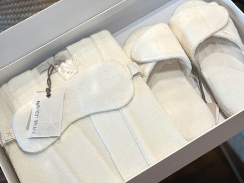 White Robe and Slippers Gift Box Set