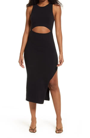Peekaboo Black Dress - Skal Moon Boutique