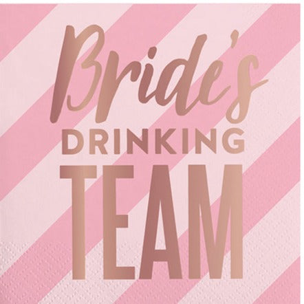 Brides Drinking Team Cocktail Napkins