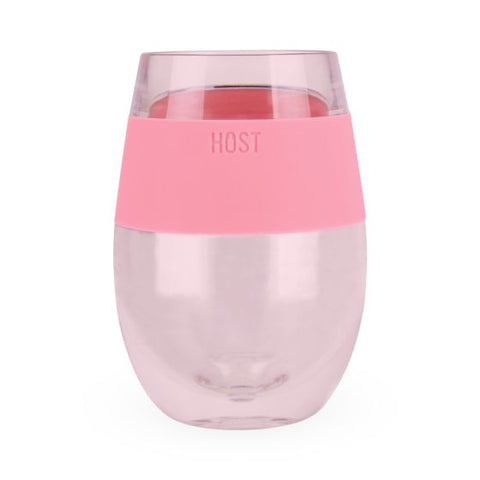 Stemless Wine Freeze Glass Blush Pink