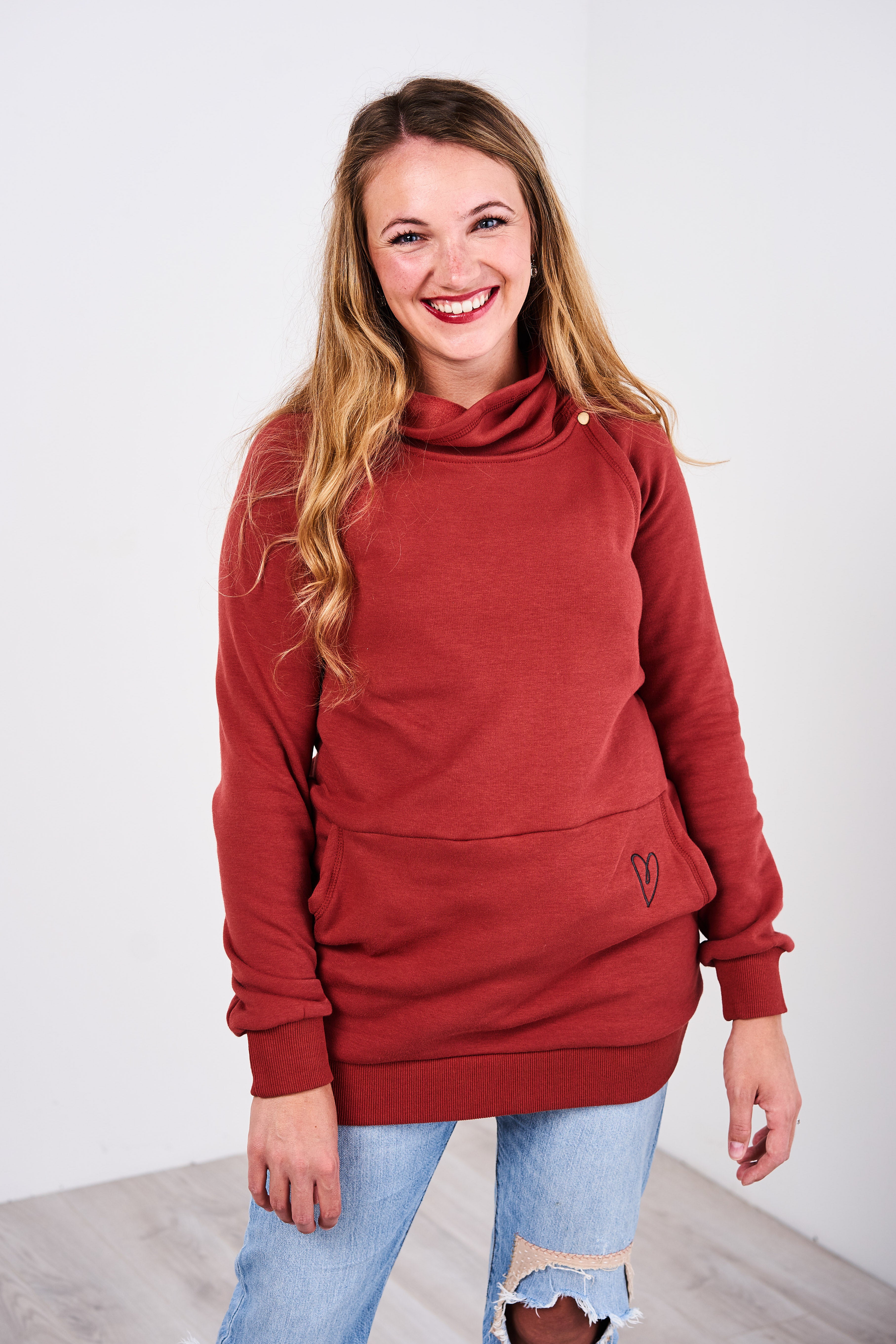 Latched Mama Zip Fleece Nursing Pullover - Final Sale